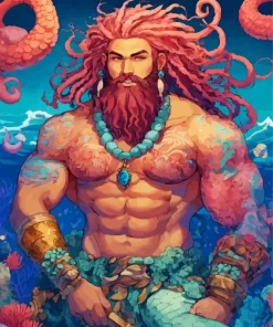 Strong Merman Diamond Painting