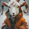 Stylish White Goat Diamond Painting