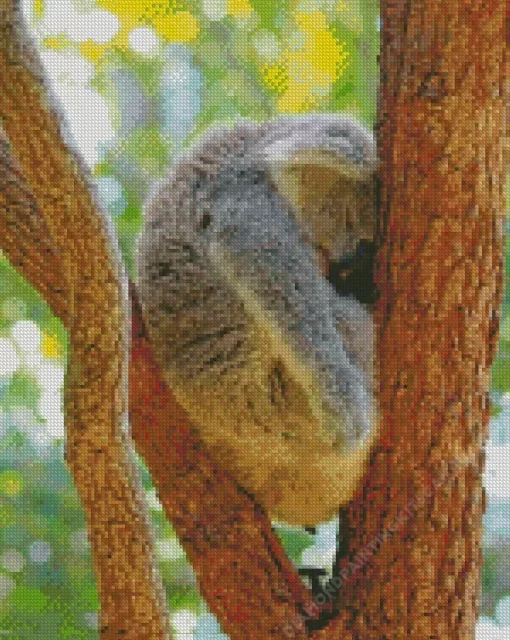 Tired Koala Diamond Painting