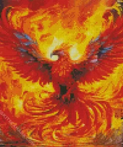 Water And Fire Phoenix Diamond Painting