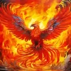 Water And Fire Phoenix Diamond Painting