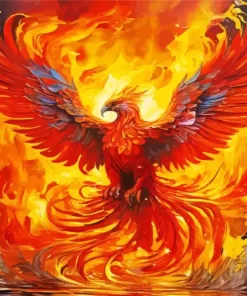 Water And Fire Phoenix Diamond Painting