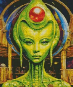 Weird Girl Alien Diamond Painting