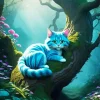 Baby Blue Cat On Tree Diamond Painting