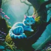 Baby Blue Cat On Tree Diamond Painting