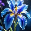 Blooming Blue Iris Diamond Painting