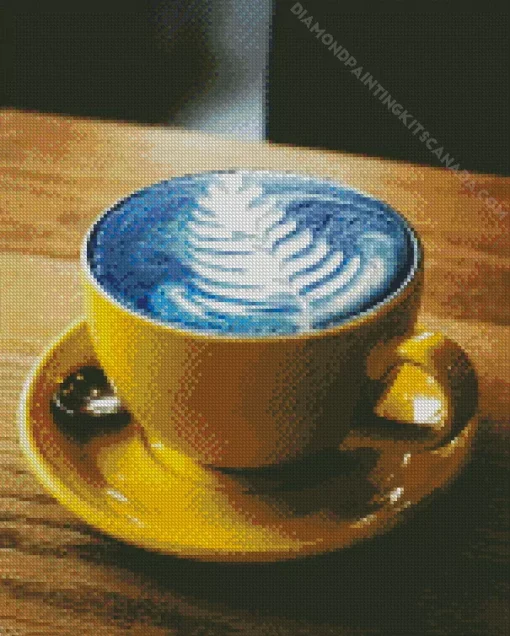 Blue Coffee Diamond Painting