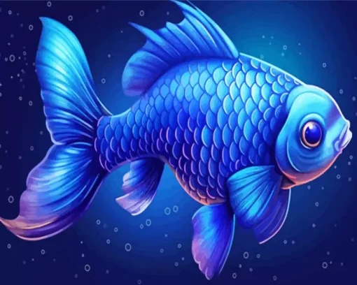 Blue Fish Diamond Painting