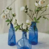 Blue Glass Vases Diamond Painting