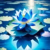 Blue Lotus Diamond Painting