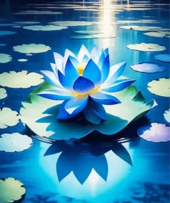 Blue Lotus Diamond Painting