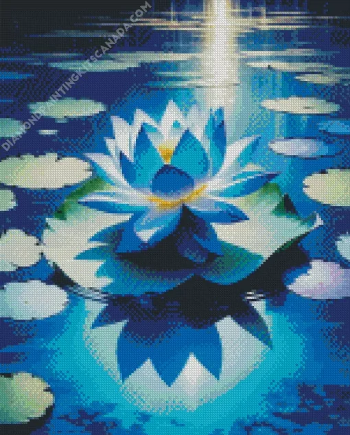 Blue Lotus Diamond Painting