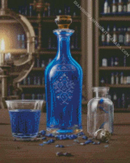 Blue Potion Bottle Diamond Painting