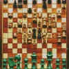 Chess Board In Play With Green Pieces Diamond Painting