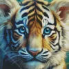 Circus Blue Eyed Tiger Diamond Painting