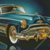 Classic Blue Buick Skylark Diamond Painting