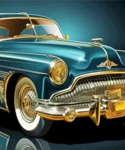 Classic Blue Buick Skylark Diamond Painting