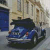 Dark Blue Convertible Beetle Diamond Painting