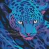 Illustration Blue Jaguar Diamond Painting