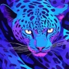 Illustration Blue Jaguar Diamond Painting