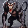 Mad Black Monkey Diamond Painting