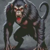 Mad Black Monkey Diamond Painting