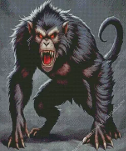 Mad Black Monkey Diamond Painting