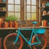 Old Blue Bike Diamond Painting