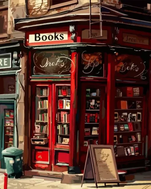 Retro Book Shop Diamond Painting