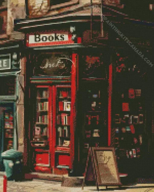 Retro Book Shop Diamond Painting