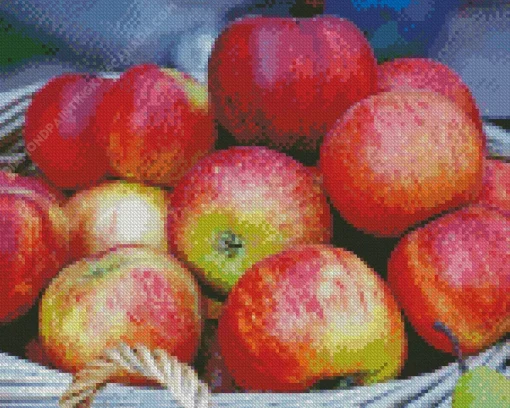 Basket Of Apples Diamond Painting