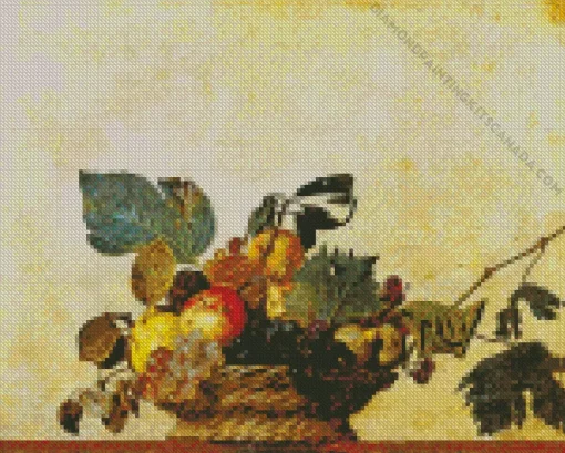 Basket Of Fruit By Caravaggio Diamond Painting