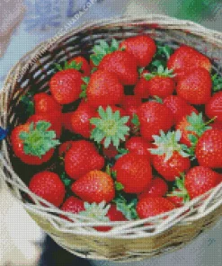 Basket Of Strawberries Diamond Painting