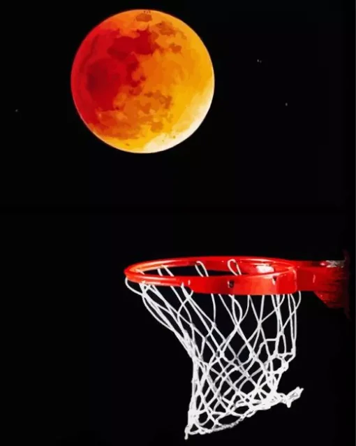 Basketball Moon Diamond Painting