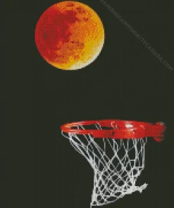 Basketball Moon Diamond Painting