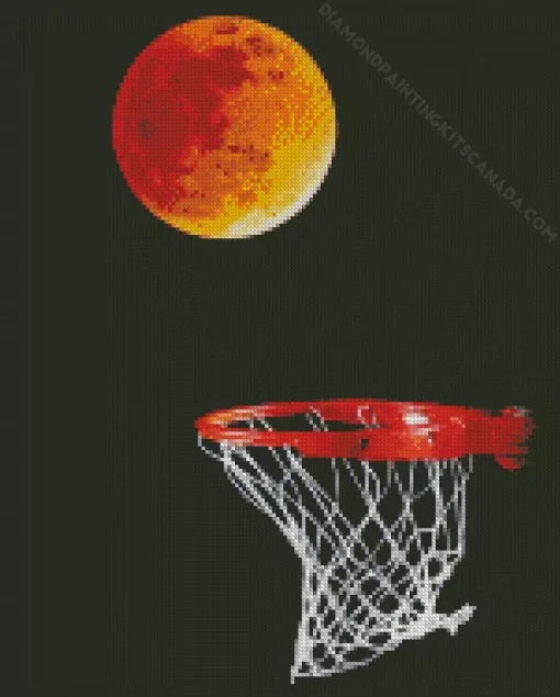 Basketball Moon Diamond Painting