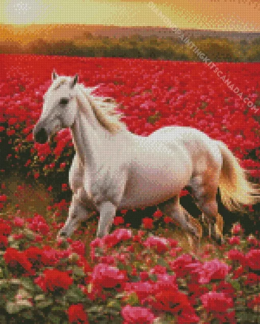 Beautiful White Stallion Diamond Painting