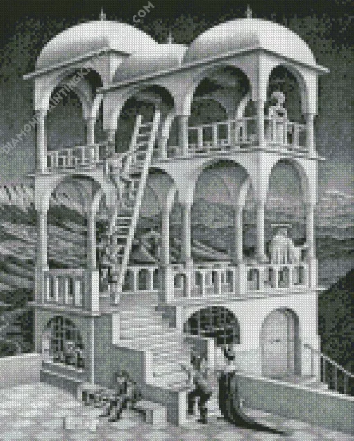 Belvedere By Maurits Cornelis Escher Diamond Painting