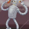 Bender Smoking Cigarette Diamond Painting