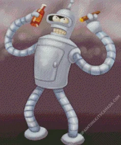 Bender Smoking Cigarette Diamond Painting