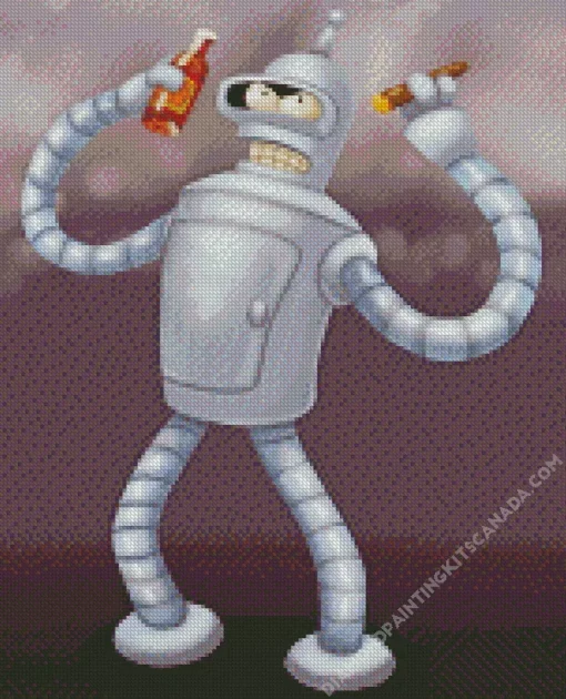 Bender Smoking Cigarette Diamond Painting