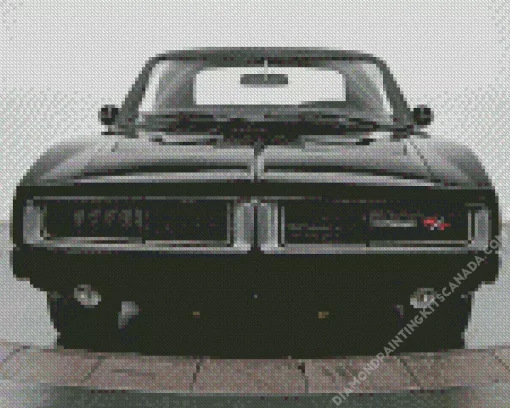 Black 1969 Charger Diamond Painting