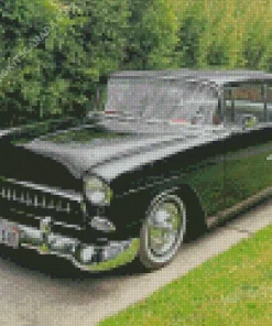 Black 55 Chevy Bel Air Diamond Painting