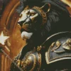 Black And Gold Lion Diamond Painting