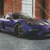 Black And Purple Porsche Diamond Painting