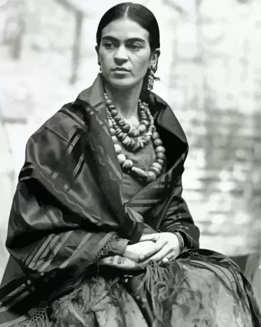 Black And White Frida Kahlo Diamond Painting