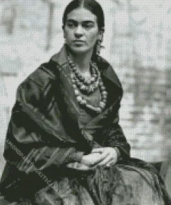 Black And White Frida Kahlo Diamond Painting