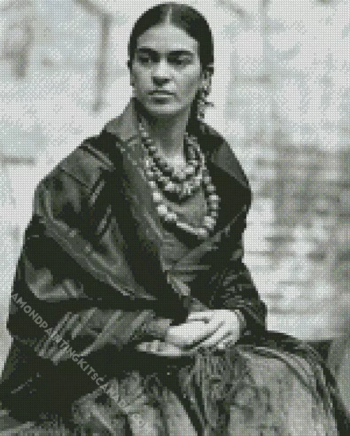 Black And White Frida Kahlo Diamond Painting