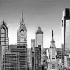 Black And White Philadelphia Skyline Diamond Painting