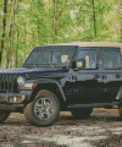 Black Jeep Car Diamond Painting